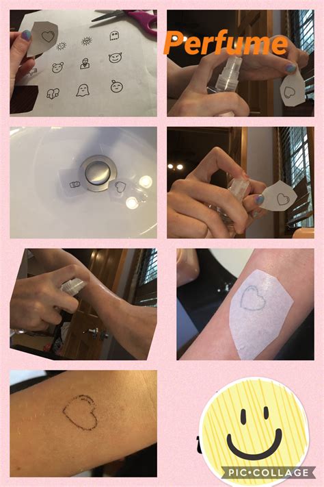 how to make fake tattoos with paper and perfume|make yourself a temporary tattoo.